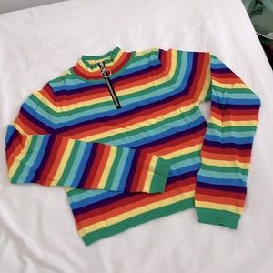 Rainbow shirt long sleeve tight